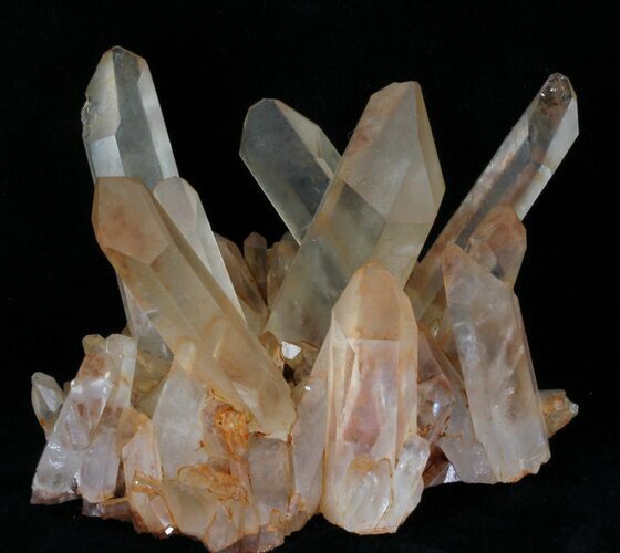 Tangerine Quartz Crystal Cluster - Madagascar #32218